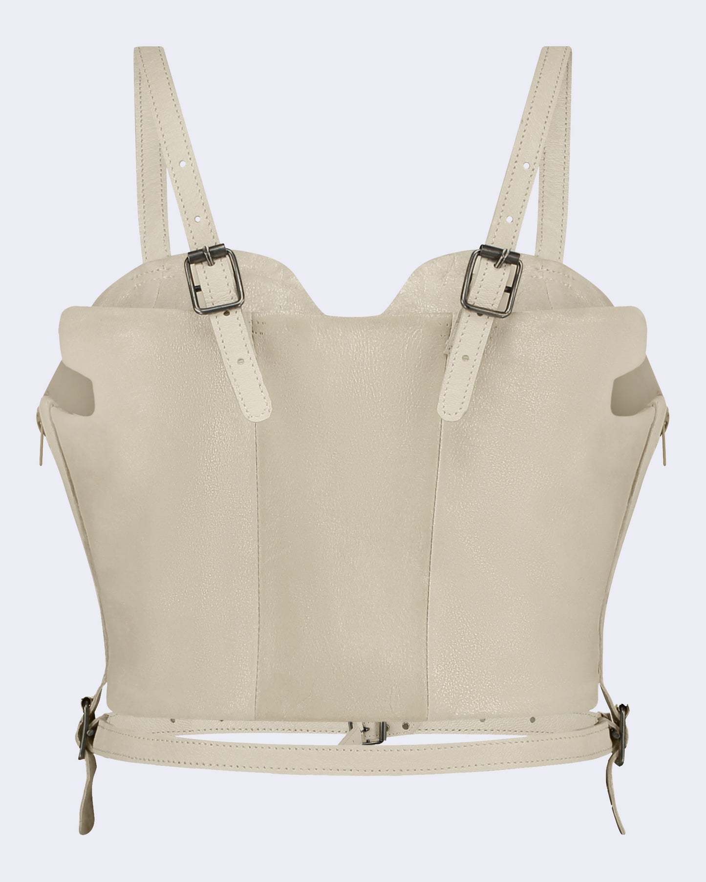 Pearl Leather Strap Bustier