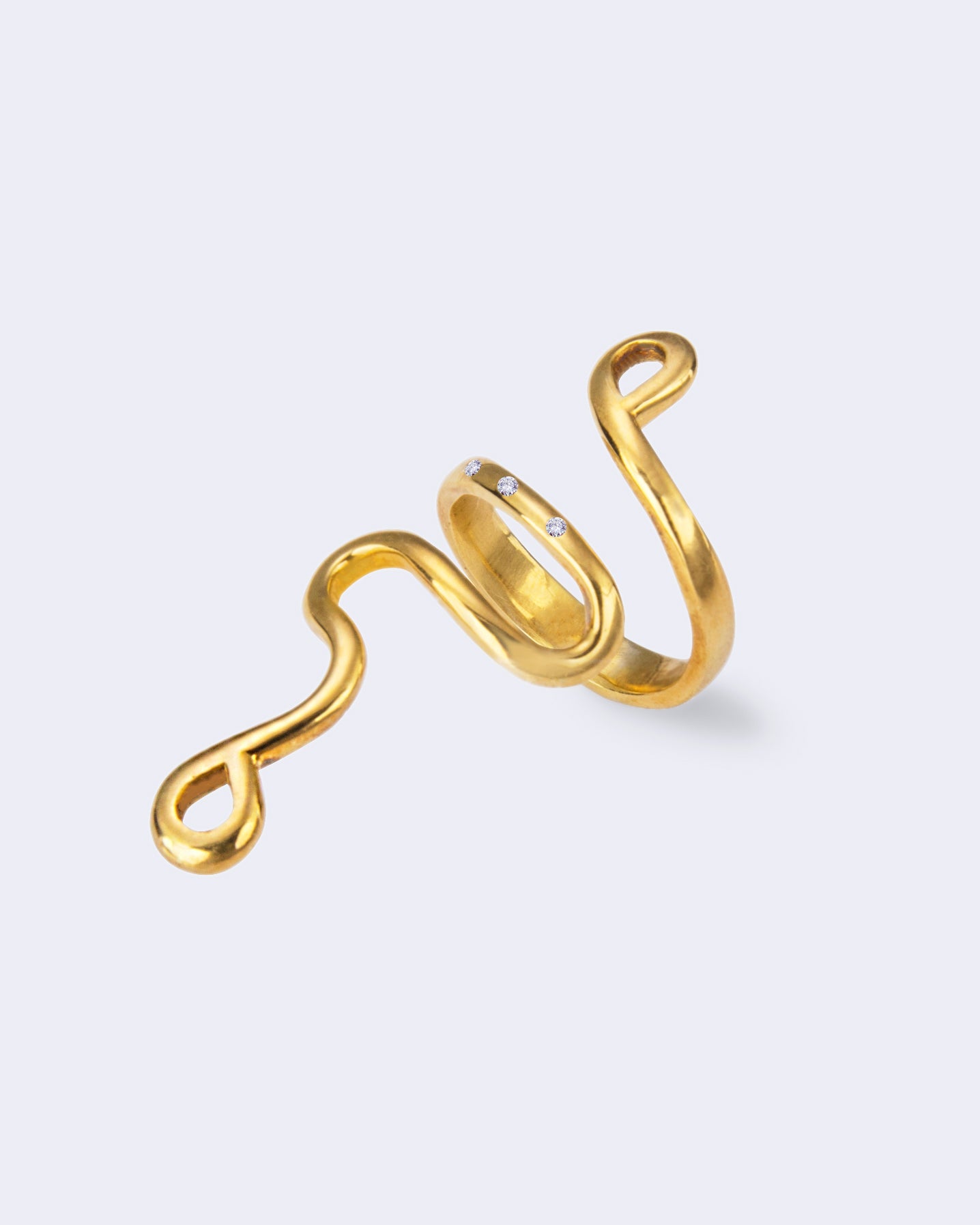 444. Golden Thread Ring with Diamonds