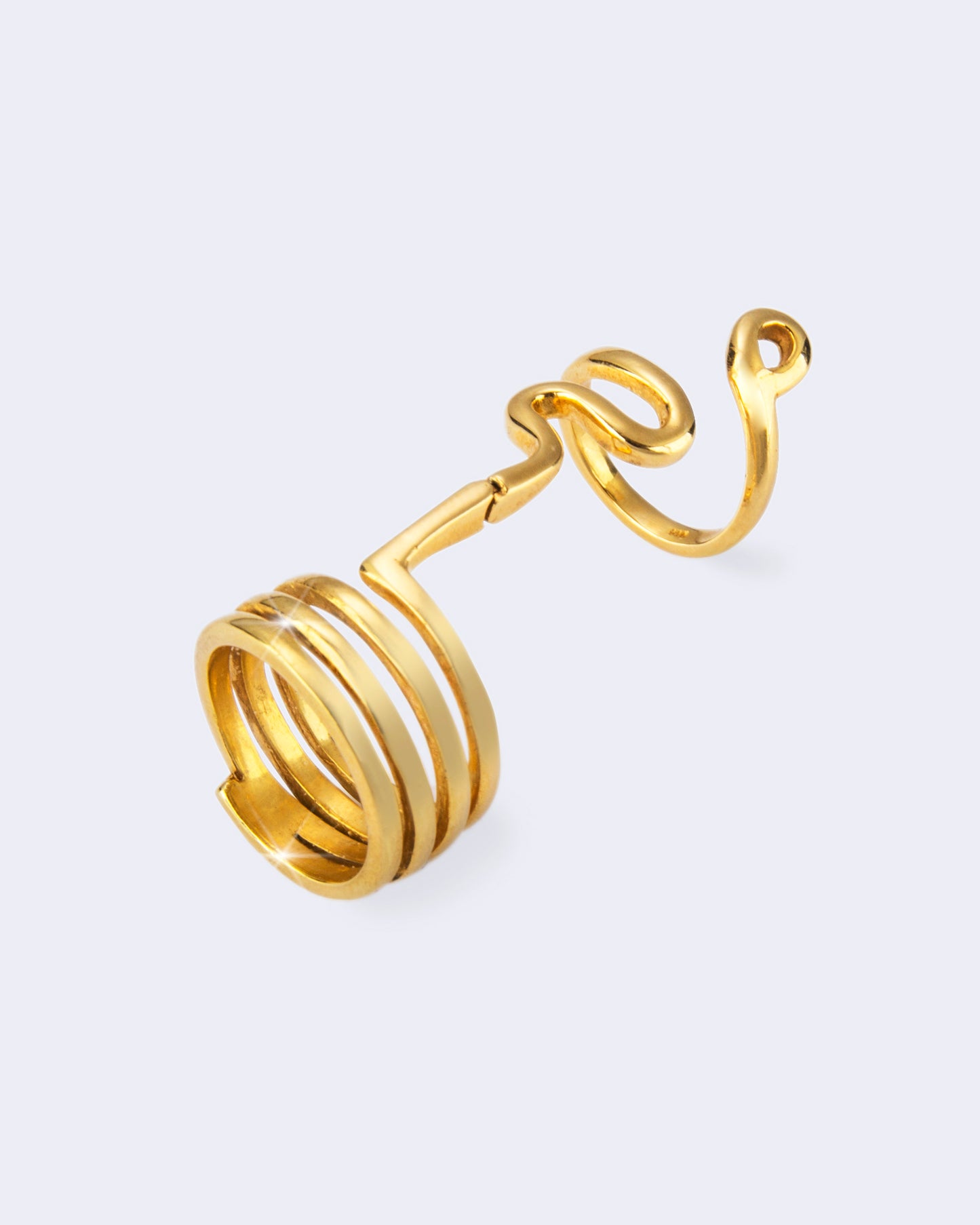 555. Golden Thread Spiral Hinge Ring