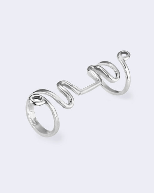 777. Silver Thread Hinge Ring