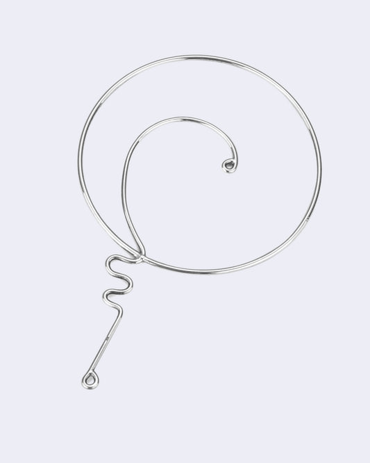 888. Silver Circle Ear Cuff