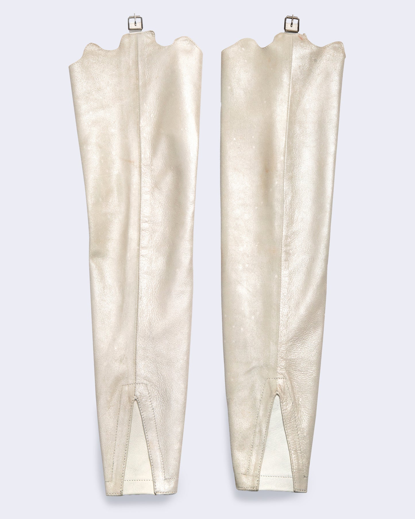 Pearl Leather Zipper Buckle Stockings