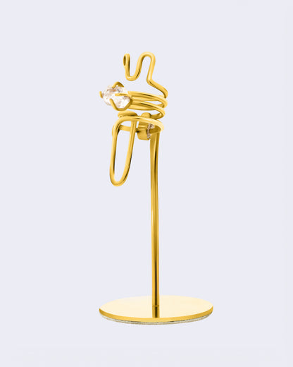 7070. Golden Thread ring with Herkimer Diamond