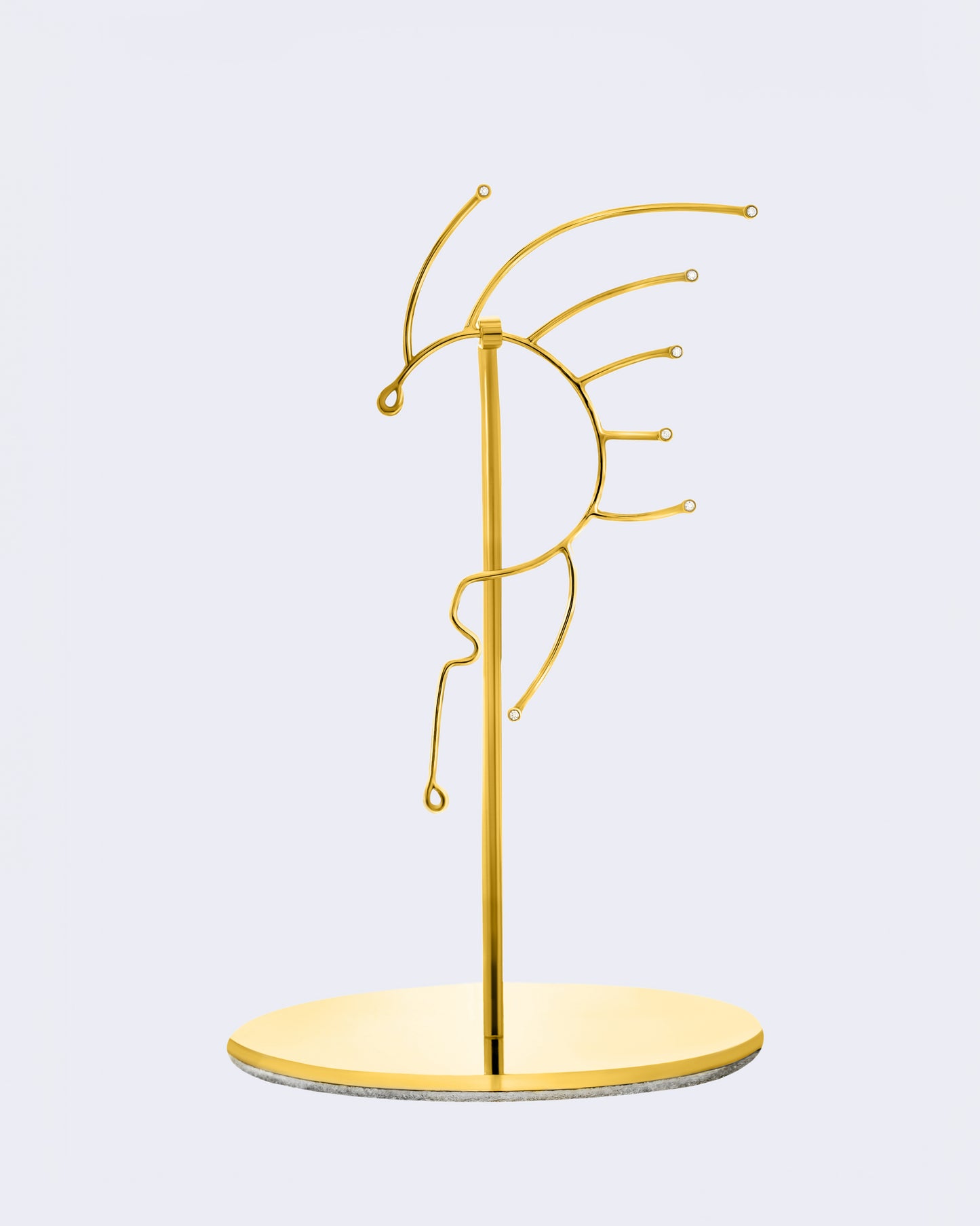 8080. Golden Ray Ear Cuff with Diamonds